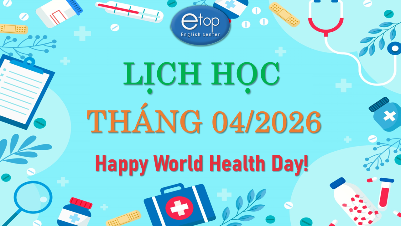 LỊCH HỌC THÁNG 04/2026